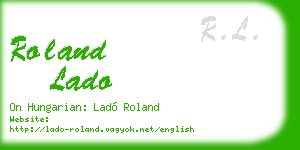 roland lado business card